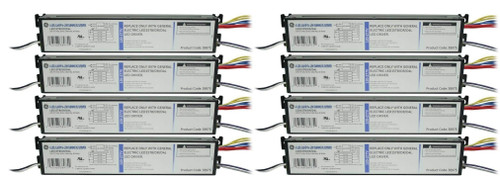 (8  pack) GE 38975 Led15T8/Dr/D4L 120-277V 60W 4 Led Lamp 0-10V Dimming Driver