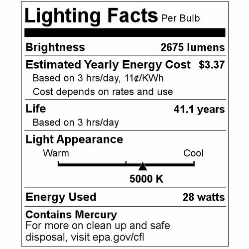 GE Lighting F28T8/XLSPX50ECO 72867 Fluorescent Lamp, 2675 lumens, 28 watts, 48 inch T8 (Case of 36)