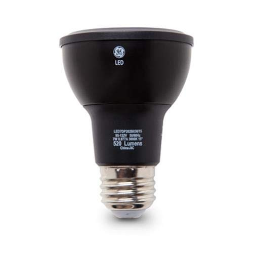 GE 93327 PAR20 LED Reflector Flood, 7 watts, 3000K Color Temp, 800 series, Dimmable, 520 lumen LED Light Bulb, Narrow Flood Beam