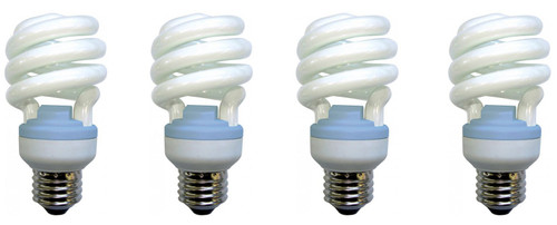 Ge 66354 26-watt CFL Spiral Reveal Light Bulb, 100-watt Equivalent, 4-pack