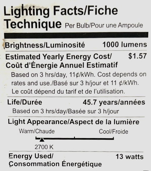 GE CURRENT LED13DRS6/827 Retrofit Kit, 2700K Color Temp., 1000 lumen