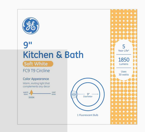 GE 30-Watt 9-in 4-pin Circline 3000 K Warm White Circline Fluorescent Light Bulb