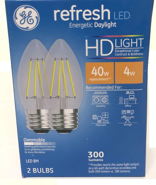 GE 31517 Daylight HD Light 40w Dimmable Pack 2