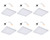 (case of 6) Halo SMD 4 in LED Square Surface Mount, white, Dimmable LED Recessed Retrofit Downlight (Fits 4 inch Housing Diameter), SMD4S6930WH