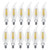 (12 bulbs) GE Lighting 23090 Dimmable Soft White 3.5 (40-watt Replacement), 300-Lumen Light Bulb with Candelabra Base Bent Tip Decorative Candle LED, 12-Pack