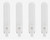 (case of 4) GE 30543 plug-in LED Neutral White 3500K, 5 watts 545 lumens 2 pin GX23 base,  3500K LED upgrade replacement for plug-in CFL compact fluorescent GX23 bulb, LED5GX23/835 