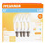 (12 bulbs) Sylvania LED Decorative Candle B10 light bulbs Soft White Dimmable Bent Tip Candelabra base