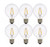 (6 bulbs) Sylvania LED Globe G25, 40 watt equivalent, Crystal Clear, Dimmable, Indoor/Outdoor, Medium Base, Made in the USA