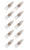 (10 bulbs) Sylvania 58675 - 50T4Q/CL 12V Bi Pin Base Single Ended Halogen Light Bulb