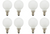 (8 bulbs) Sylvania LED G16.5 Globe, 25 watt equivalent, Candelabra Base, Frosted, Daylight, Dimmable LED Light Bulb