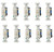 (pack of 10) Eaton Wiring 15 Amp Framed Toggle Switch, Auto-Ground, 3-Way, #14-10 AWG, 120V, Light Almond 