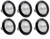 (6 bulbs) GE 50630 low glare LED PAR30, 12 watt, black, Dimmable, Visual Comfort Lens, 40 degree flood LED light bulb, 850 lumens, 2700K warm white