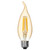 (2 bulbs) GE Lighting 36553, Vintage Style LED Decorative Chandelier Light Bulb, 5.5 Watt (60 Watt Equivalent) Warm Candle Light, Amber Glass, Medium Base, Dimmable, 400 lumens