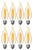 (case of 8 bulbs) GE Lighting Vintage Style LED Decorative Light Bulbs, 5.5 Watts (60 Watt Equivalent) Warm Candle Light, Amber Glass, Medium Base, Dimmable  