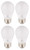 (4 bulbs) GE 32275 LED Daylight A15, 40 watt equivalent, 300 lumens, 5000K Daylight A15 Ceiling Fan/Appliance frosted finish medium base Dimmable LED Light Bulb