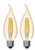 GE Vintage LED Decorative Light Bulbs, 5.5 Watts (60 Watt Equivalent) Warm Candle Light 2000K, Amber Glass, Medium Base, Dimmable (2 Pack) 