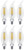 (6 bulbs) GE Lighting 36893 relax LED Chandelier Light Bulb, Dimmable, Clear Decorative 4 watt (40-Watt Replacement), 300-Lumen Candelabra Base Bent Tip, Soft White LED Light Bulb