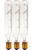 (case of 3) GE 14676 Tubular Appliance Bulb 25 watt 220 Lumens, T6.5 Double Contact Bayonet Base 5-9/16 In. Clear