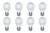 (8 bulbs)GE relax LED G16.5 Globe Light Bulbs, 40 watt replacement, medium base, warm soft white high definition light, 2700K, Decorative frosted Globe LED Light Bulbs 