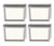 (case of 4) Philips Lightolier SlimSurface LED 4 inch square luminaire, 2700K, Aluminum finish, 80CRI, 650 lumens, S4S827K7AL 