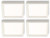 (case of 4) Philips Lightolier SlimSurface LED 4 inch square downlight luminaire, 3000K, White finish, 80CRI, 650 lumens, 9.5 watts, S4S830K7A