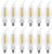 (12 bulbs) GE Lighting 36893 LED Chandelier Bulb, relax LED, Dimmable, Clear, Decorative 4 watt (40-Watt Replacement), 300-Lumen Candelabra Base Bent Tip, Soft White LED Light Bulb
