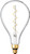 GE Large Vintage Warm Candle Light LED PS52, 6.5 watt, 350 lumen, Clear Glass, Dimmable, LED PS52 Light Bulb, Spiral filament, Medium Base, Beautiful Pendant, centerpiece light