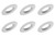 (6 trim rings) GE Lighting 47834 changeable Trim ring Baffle, RS6 (6 inch diameter) metal trim ring, fits 5 or 6 inch fixtures, converts 5 or 6 inch recessed downlight trim to white baffle