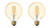 (2 pack) GE Lighting Vintage Style LED G30 Globe Light Bulb, 5.5 Watts (60 Watt Equivalent) Warm Candle Light, Amber Glass, Medium Base, Dimmable, 400 lumens