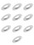 (10 trim rings) GE Lighting 47834 changeable Trim ring Baffle, RS6 (6 inch diameter) metal trim ring, fits 5 or 6 inch fixtures, converts 5 or 6 inch recessed downlight trim to white baffle