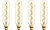 (case of 4) GE Large Vintage Style LED T20, 6.5 watt, 350 lumen, Amber Glass, 2000K Warm CandleLight, Spiral Filament, dimmable 40W Replacement LED T20 Tubular Light Bulb