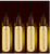 (case of 4) GE Large Vintage Style LED T20, 6.5 watt, 350 lumen, Amber Glass, 2000K Warm CandleLight, Spiral Filament, dimmable 40W Replacement LED T20 Tubular Light Bulb