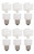 (6 bulbs) GE 94543 Compact Fluorescent 14 watt Light Bulb,  FLE14HT3/2/827 T3 Spiral Curlicue Compact Fluorescent Lamp, medium base, 2700K, 950 lumen CFL