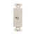 (case of 10) EATON Wiring 2162LA Single Type F Coaxial Adapter with Decorator Insert, Category 3 RJ11, RJ14, Light Almond