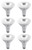 (6 bulbs) GE LED PAR30 long neck, Indoor Spotlight, warm white HD, 75 watt equivalent, Dimmable, 950 lumens, uses only 12 watts, LED Spotlight Light Bulb