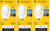 (case of 3) Plump GE ultra bright LED 3-way light bulb, 75/150/250 watt equivalent, Daylight, 1100/2310/3900 lumens, exceptionally bright LED, frost finish.  Note- Bulb is large, portly A23