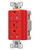 Eaton TR5362RDS Surge Protection Duplex Receptacle, TVSS, Tamper Resistant, Red, 20 Amp, 125V, 560 Joules, Red Thermoplastic, 2 Pole, 3-Wire Grounding, LED indicator and audible alarm