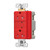 Eaton TR5360RDS Surge Protection Duplex Receptcale, TVSS, Tamper Resistant, Red, 125V, 20 Amp, with LED indicator, 2 pole, 3-Wire Grounding