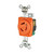Eaton IGL615R safety grip locking receptacle, isolated ground, #14-10 AWG, 15A, Industrial, 250V, Back and side wiring, Orange, Single, L6-15, Two-pole, Three-wire, Glass-filled nylon