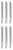 (6 lamps) GE 43703 Q300T3/CL Quartzline T2.5 Stage & Studio Halogen Double-Ended Lamp, 300 watt, 120V, Clear, Horizontal burn