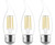 (3 bulbs) GE refresh LED cool white chandelier bulbs, 60 watt equivalent, 5.5 watt, 500 lumens, Dimmable, medium base (CAM) LED 6500K arctic white decorative bulb