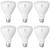 (pack of 6 bulbs) GE Relax LED BR30, 8 watt, 700 lumen, 65-Watt equivalent, Dimmable Soft White Flood Light Bulb