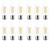 (12 bulbs) GE refresh LED cool white chandelier bulbs, 60 watt equivalent, 5.5 watt, 500 lumens, Dimmable, medium base (CAM) LED 6500K arctic white decorative bulb