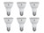 (case of 6) GE ultra bright LED Indoor Floodlight PAR20, 12 watts, 900 lumens, 100 watt replacement, Dimmable, warm white, medium base, exceptionally bright LED light bulb