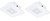 (quantity of 2) Hubbell FuelLED Recessed LED Canopy light, 5750 lumens, 60 watts, 5100K, Concentrated Square Distribution, LED Light Fixture, 120-277V, White