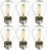 (6 bulbs) GE LIGHTING 23444 LED Light Bulb, A15 Fan Bulb, Clear finish, 5 watts, 500 lumens, Dimmable, Soft white, medium base