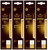 (case of 4) GE Lighting Vintage Style LED Tube Light Bulb, 5 Watts (60 Watt Equivalent) Warm Candle Light, Amber Glass, Medium Base, Dimmable, spiral filament 