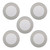 GE 4 Watt Dimmable Modern Easy Linking Corded Electric ‎Ceiling Mount Plastic 5,0000 Hour 3.1 Inch Diameter LED Puck Lights, Set of 5, Silver