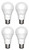 (case of 4) GE LED A19 Smart Bulb, C by GE, Sleep Smart Bulb, 3 color settings, 11 watts, 850 lumens, works with google assistant