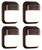 (case of 4) Philips Keene - SWL-WW-G1-PCB-1-BZ Outdoor Square Wall Pack LED Fixture, 13 watts, 1178 lumens, 3000K Color Temp (beautiful soft white)
